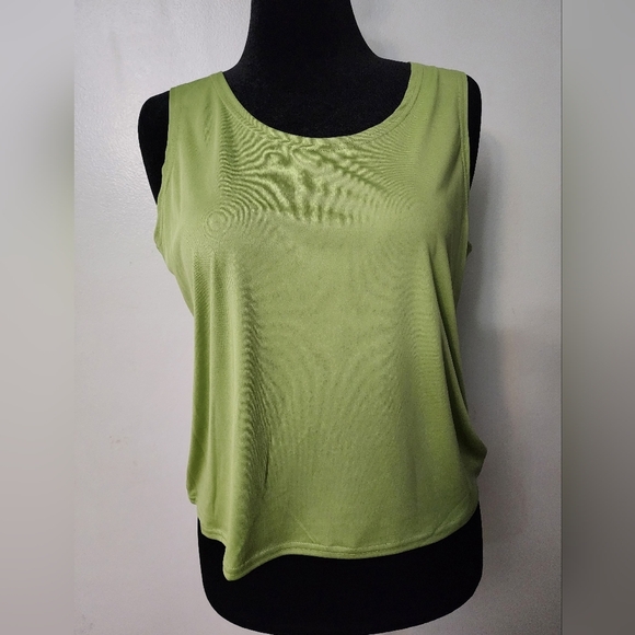 Alfred Dunner Green Sheer Floral Blouse 12P - Picture 4 of 9